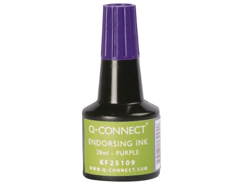 Tinta para almofada q-connect violeta frasco 28 ml , Q-connect , 150755 , 5705831251090